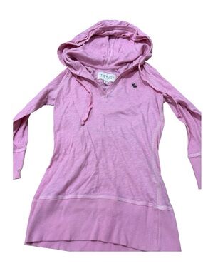 Y2K Abercrombie & Fitch Pink Lightweight Hoodie Pullover